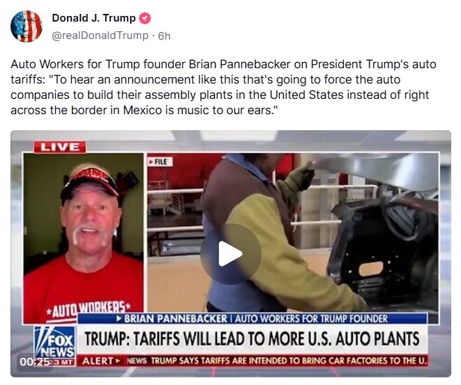 From Endorsing Harris To Applauding Trump: UAW Backs Auto Tariffs