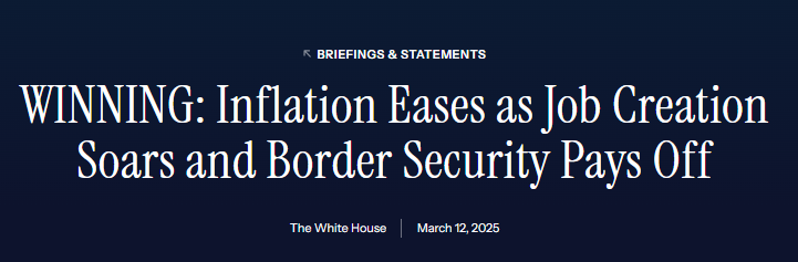 white house statement on inflation