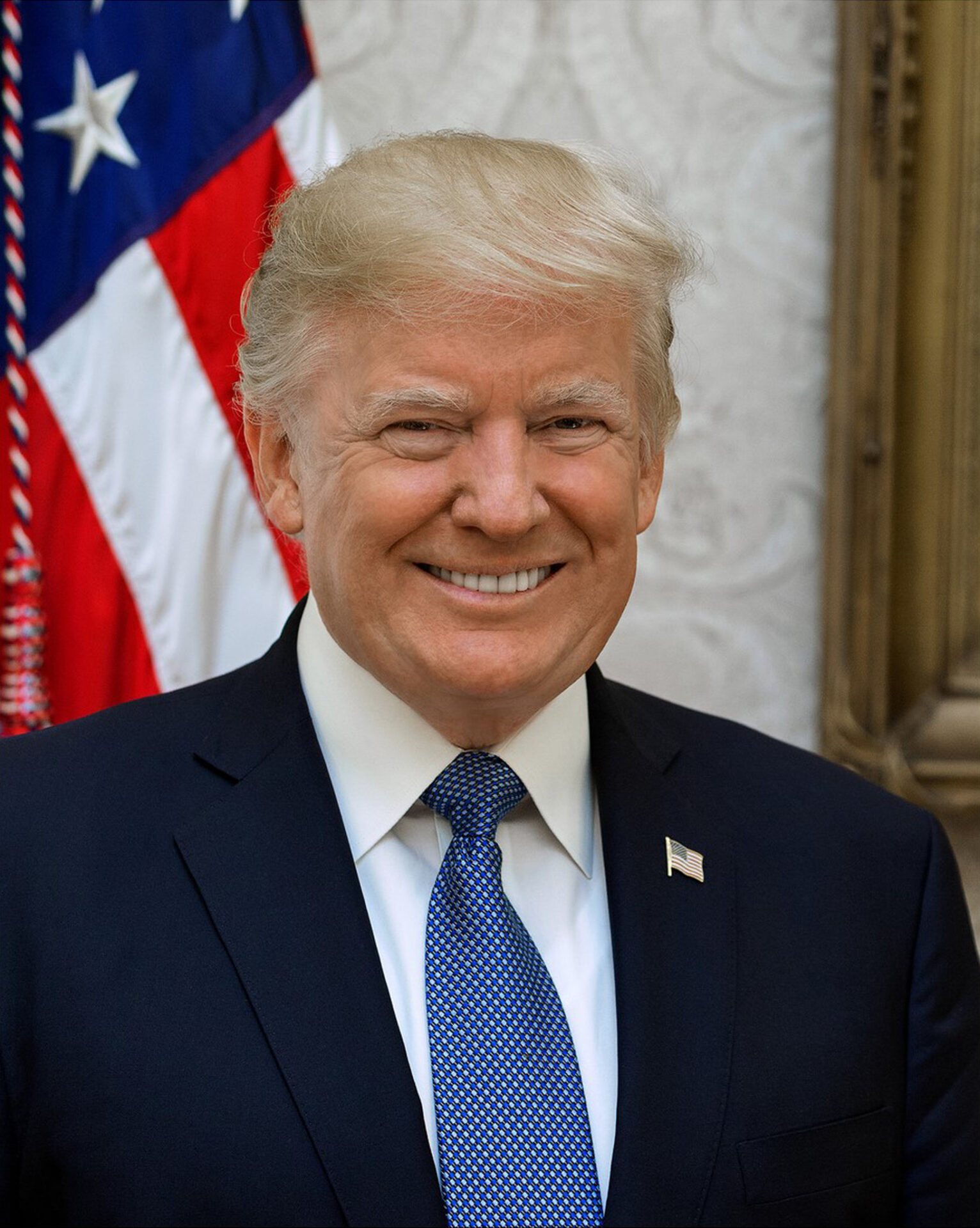trump smiling