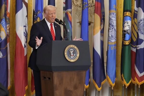 president trump announcing student loan policy at april 2025 white house press event