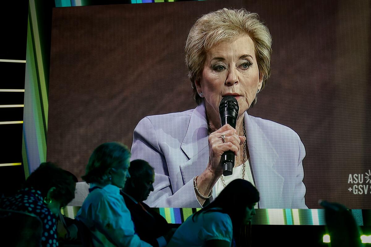 Linda McMahon speaking about restoring discipline in schools
