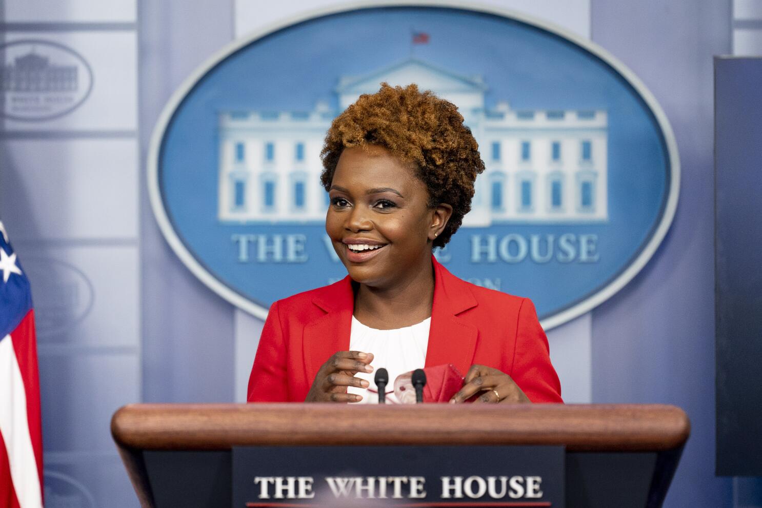 karine leavitt speaking at white house briefing april 2025 about fiscal accountability