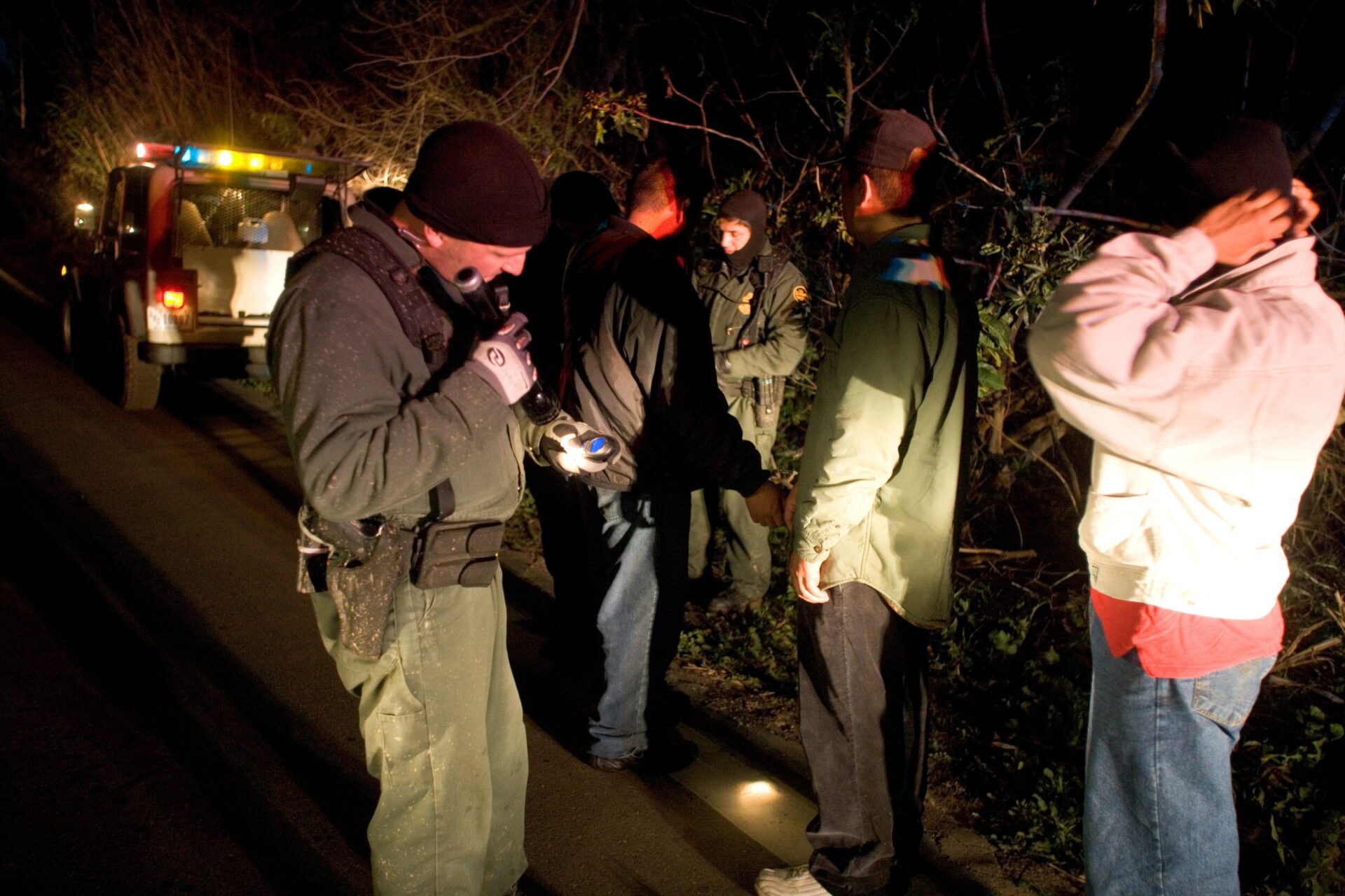 Border Patrol agents conducting night operations