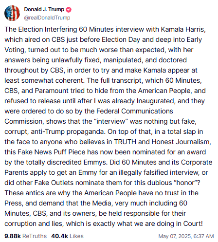 trump truthsocial screenshot