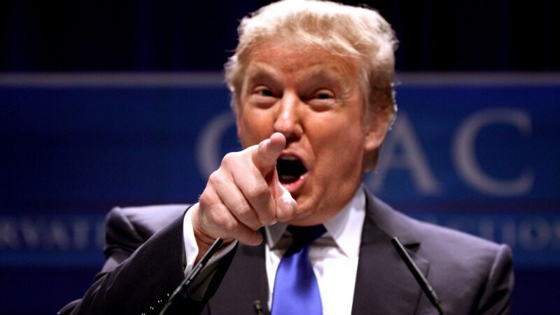 trump pointing victoriously