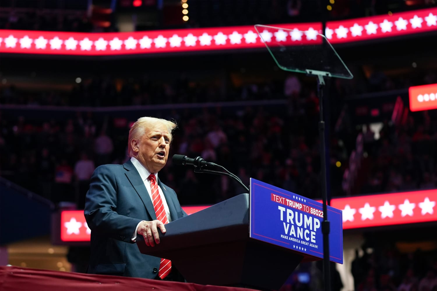 donald trump speaking at rally 2025
