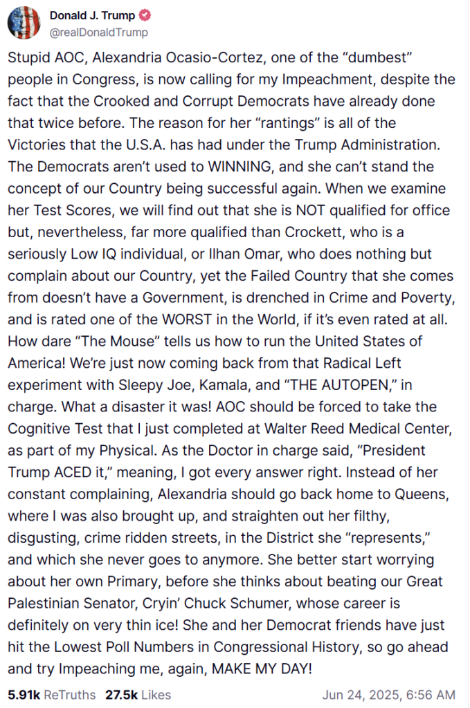 trump truthsocial screenshot
