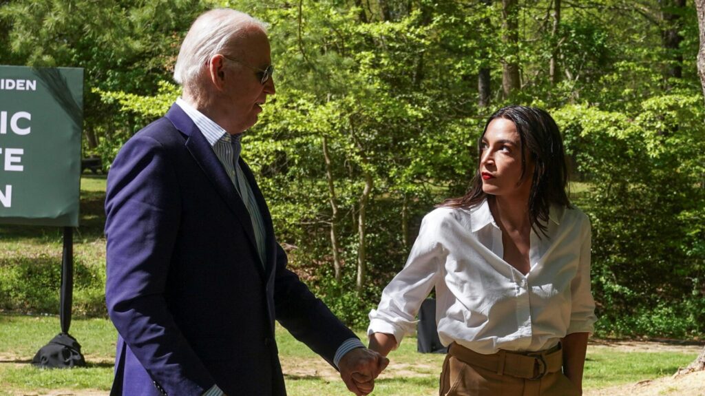 joe biden and alexandria ocasio-cortez