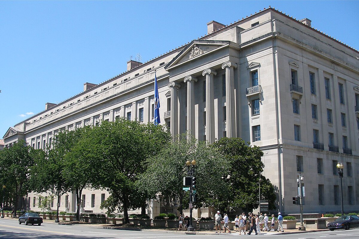 Department of Justice building Washington DC
