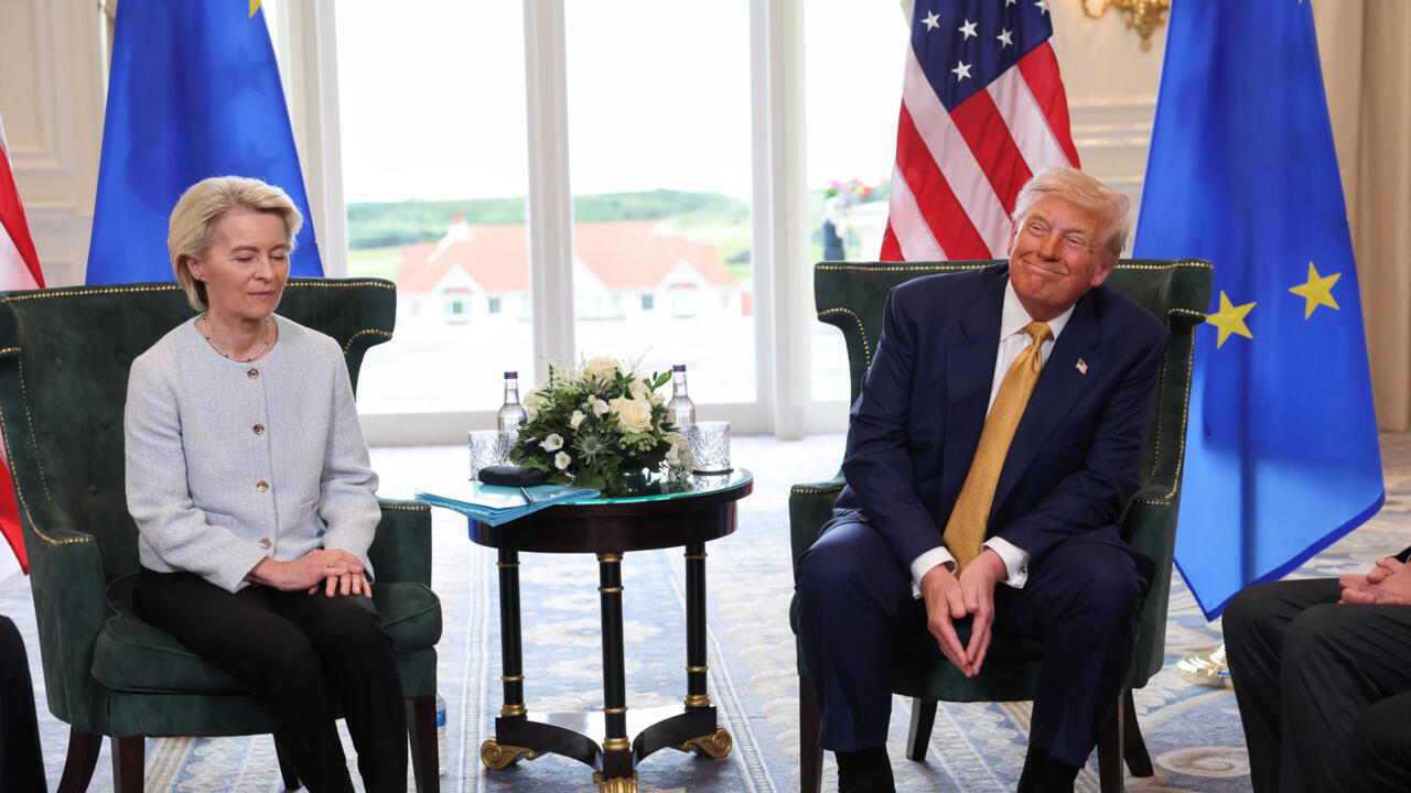 Donald Trump and Ursula von der Leyen in Scotland