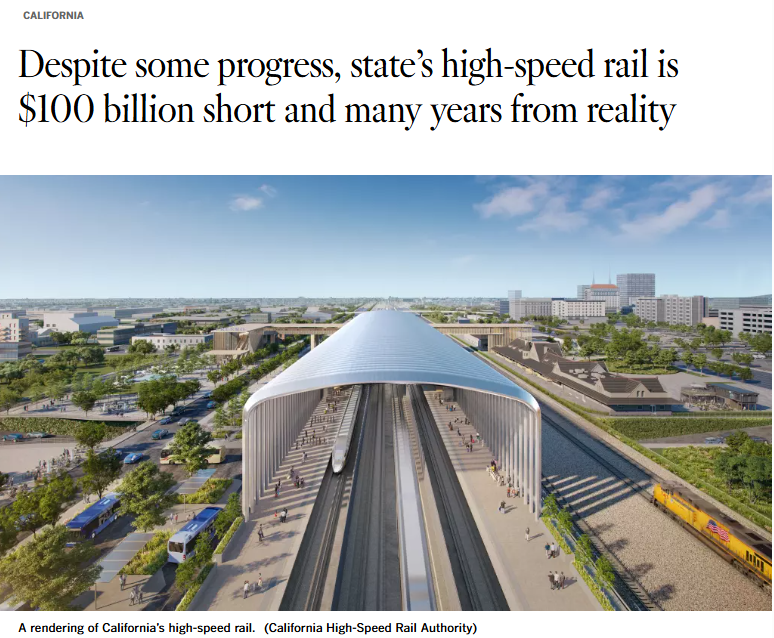 A rendering of California’s high-speed rail. (California High-Speed Rail Authority)