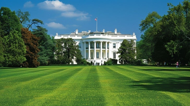 white house on sunny day