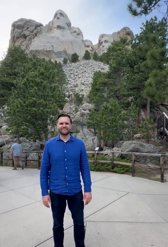 JD vance video tweet from mount rushmore screenshot