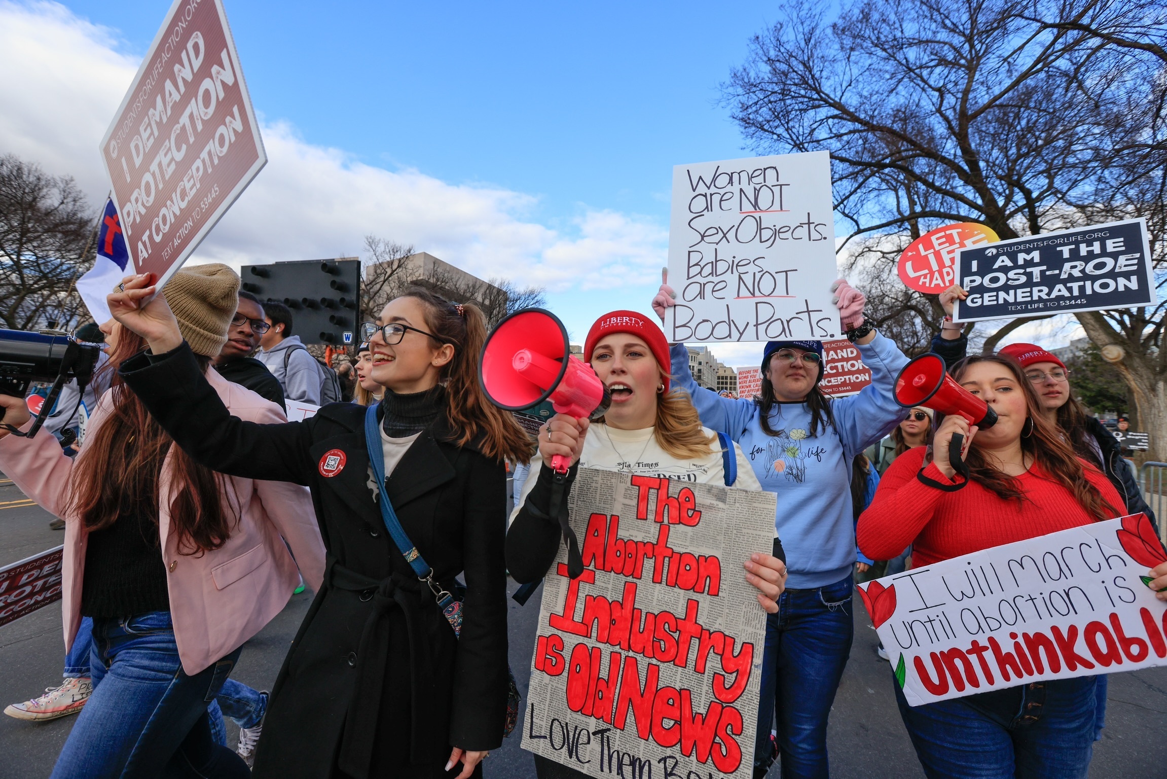 pro-life activists protesting