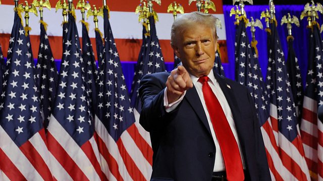 Donald Trump triumphant at rally