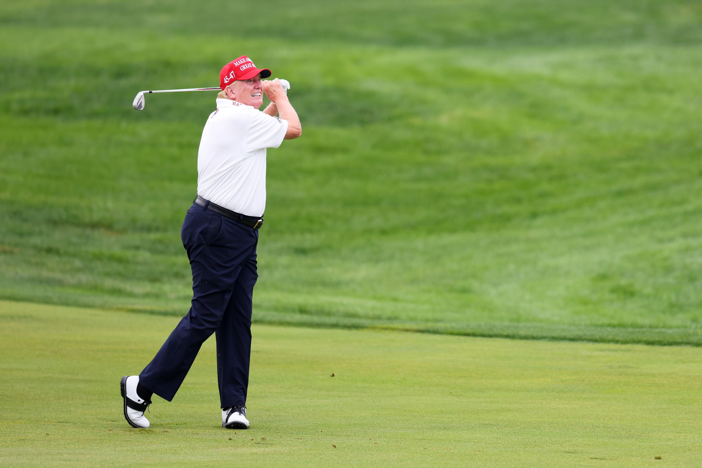 Donald Trump playing golf 2025