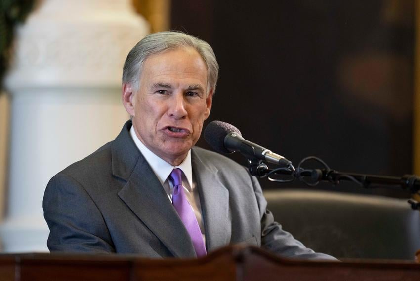 texas governor abbott mid speech