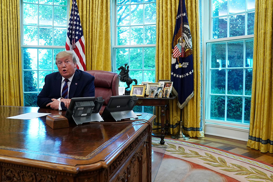 Donald Trump in the Oval Office