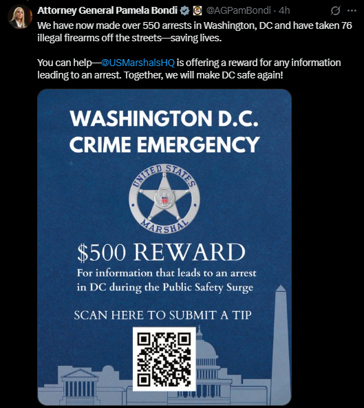 pam bondi x screenshot