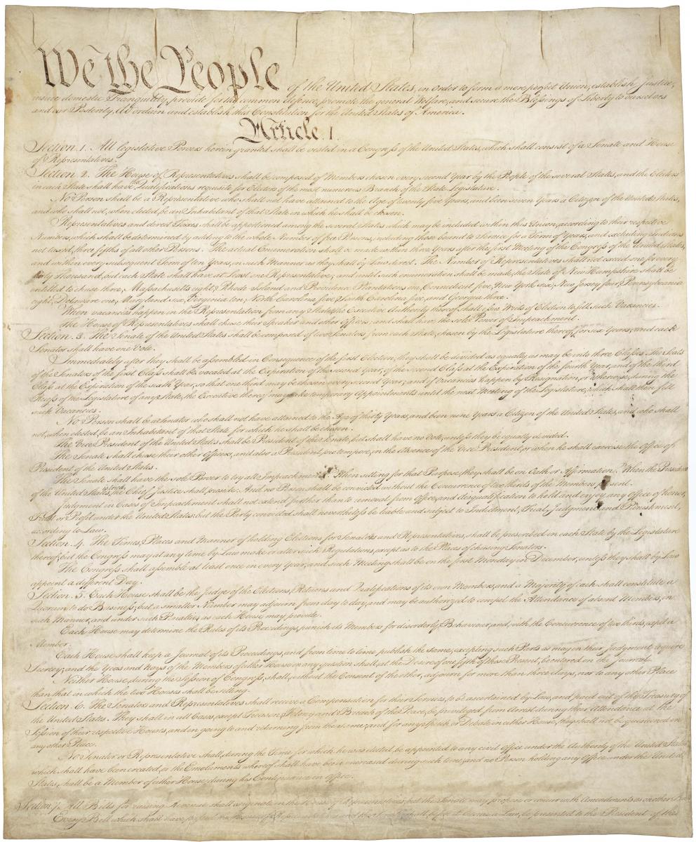 United States Constitution document