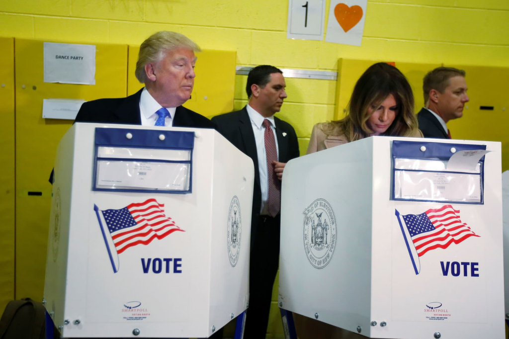 Donald and Melania Trump Casting Their Votes in NYC