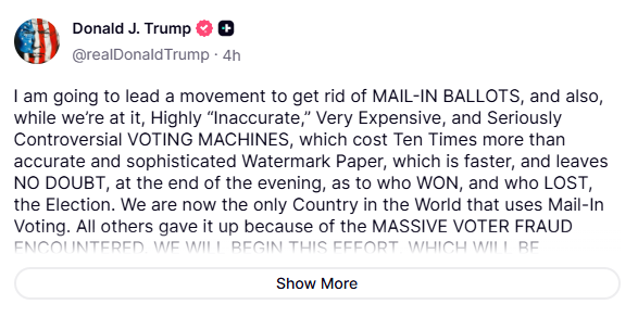 truthsocial screenshot