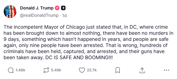 donald trump truhtsocial screenshot