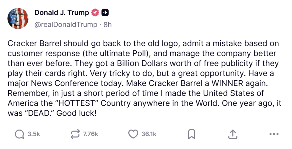 truthsocial screenshot