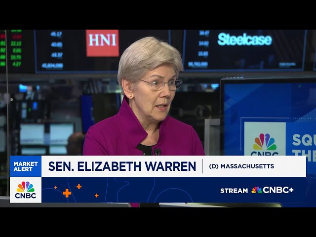 elizabeth warren on cnbc and trumps economy