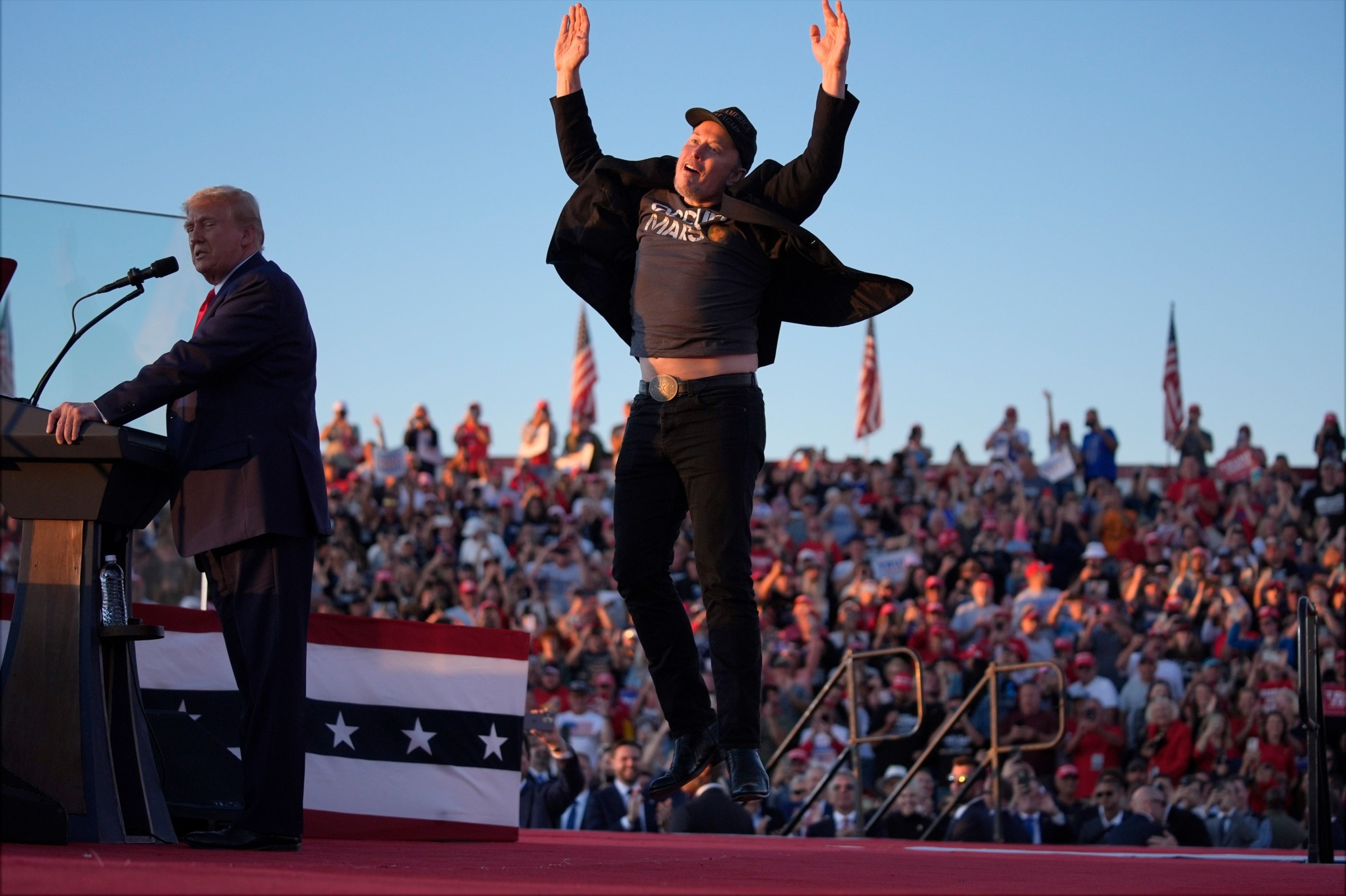 Elon Musk at trump rally