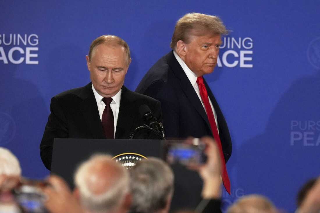 trump and putin speaking to press after alaska summit