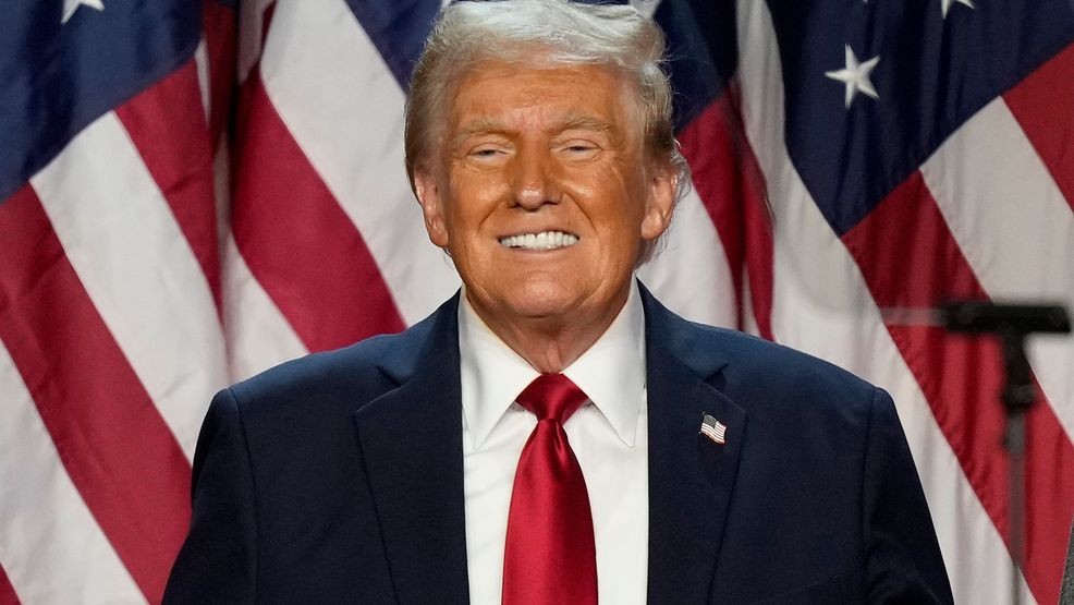 President Donald Trump with a determined expression