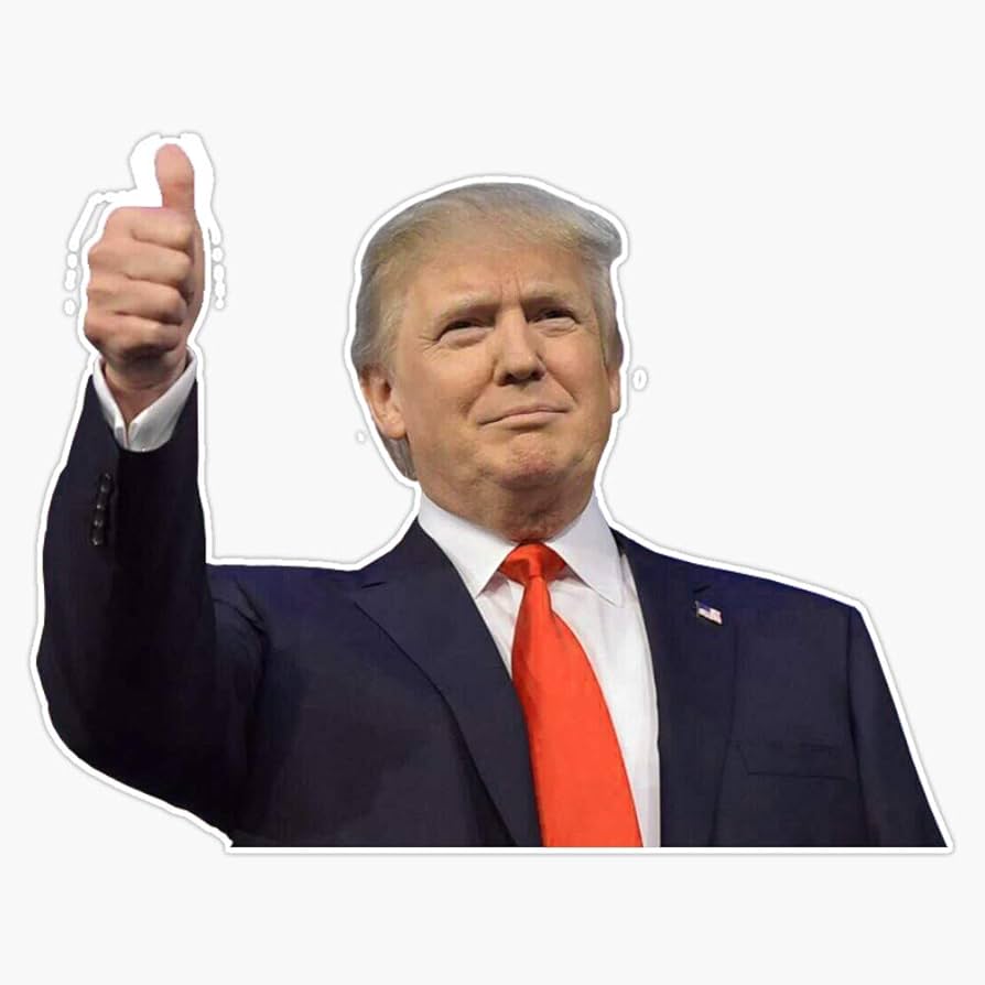 donald trump gives thumbs up