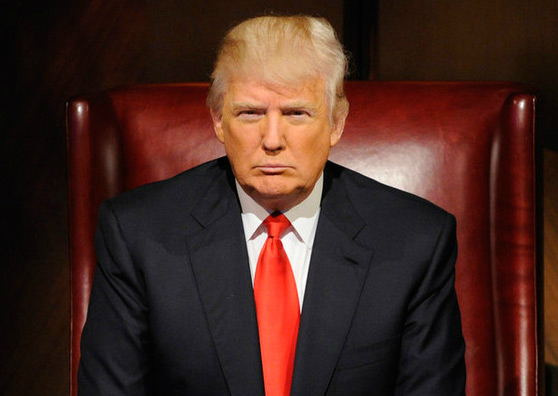 A strong, determined image of President Donald Trump