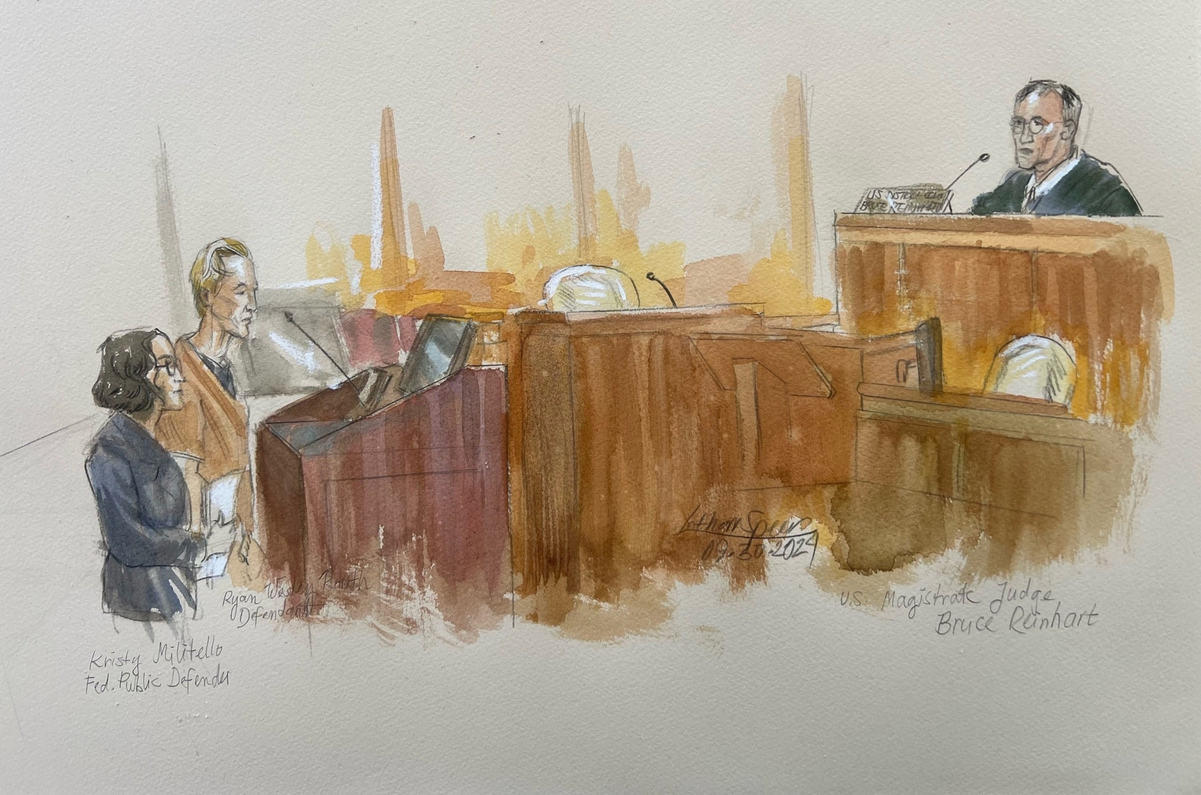 ryan routh court sketch