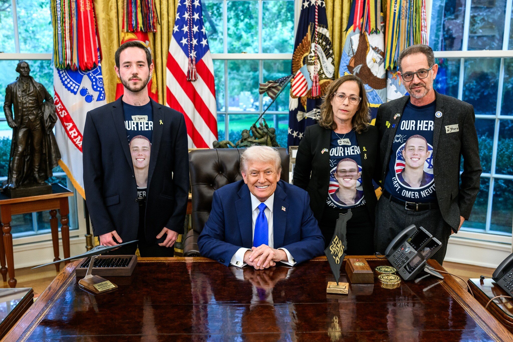 Edan Alexander speaking at a White House event, October 2025.