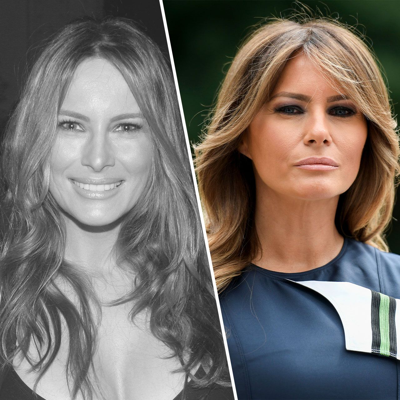 First Lady Melania Trump looking resolute
