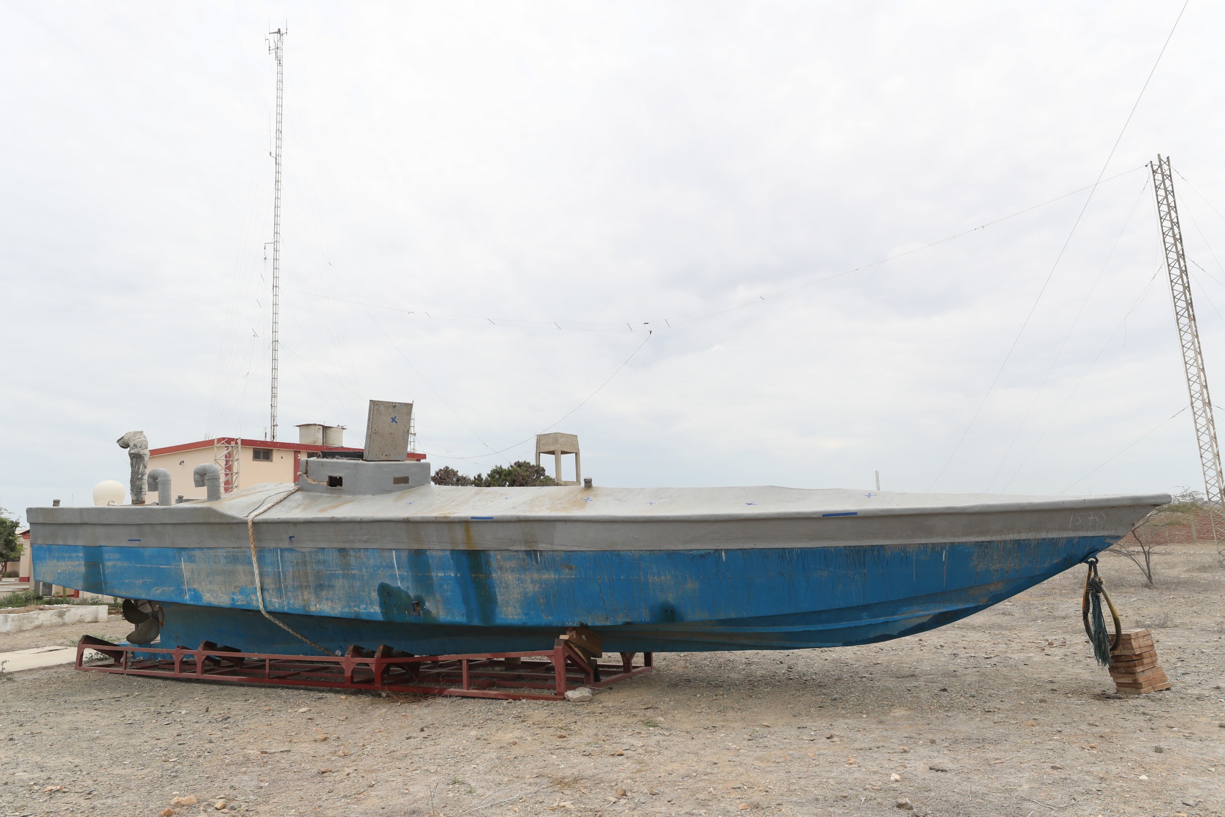 A drug smuggling submarine or fast boat