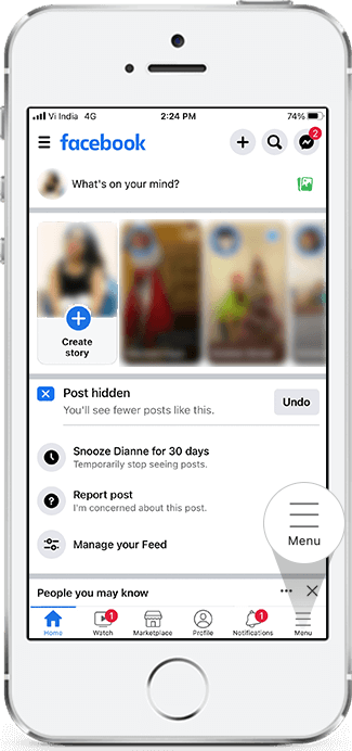 A social media feed or screen displaying multiple blurry posts