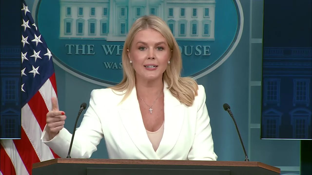White House Press Secretary Karoline Leavitt at a press briefing