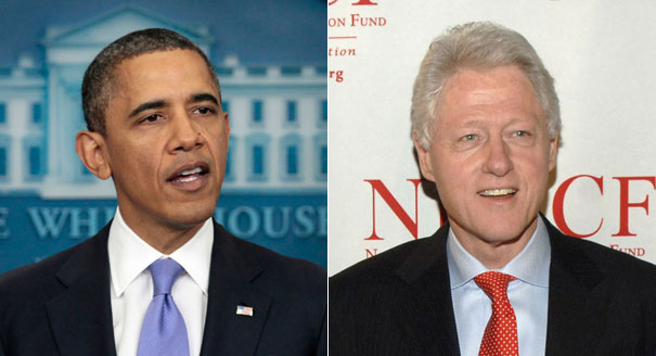 comparison photo of Bill Clinton and Barack Obama