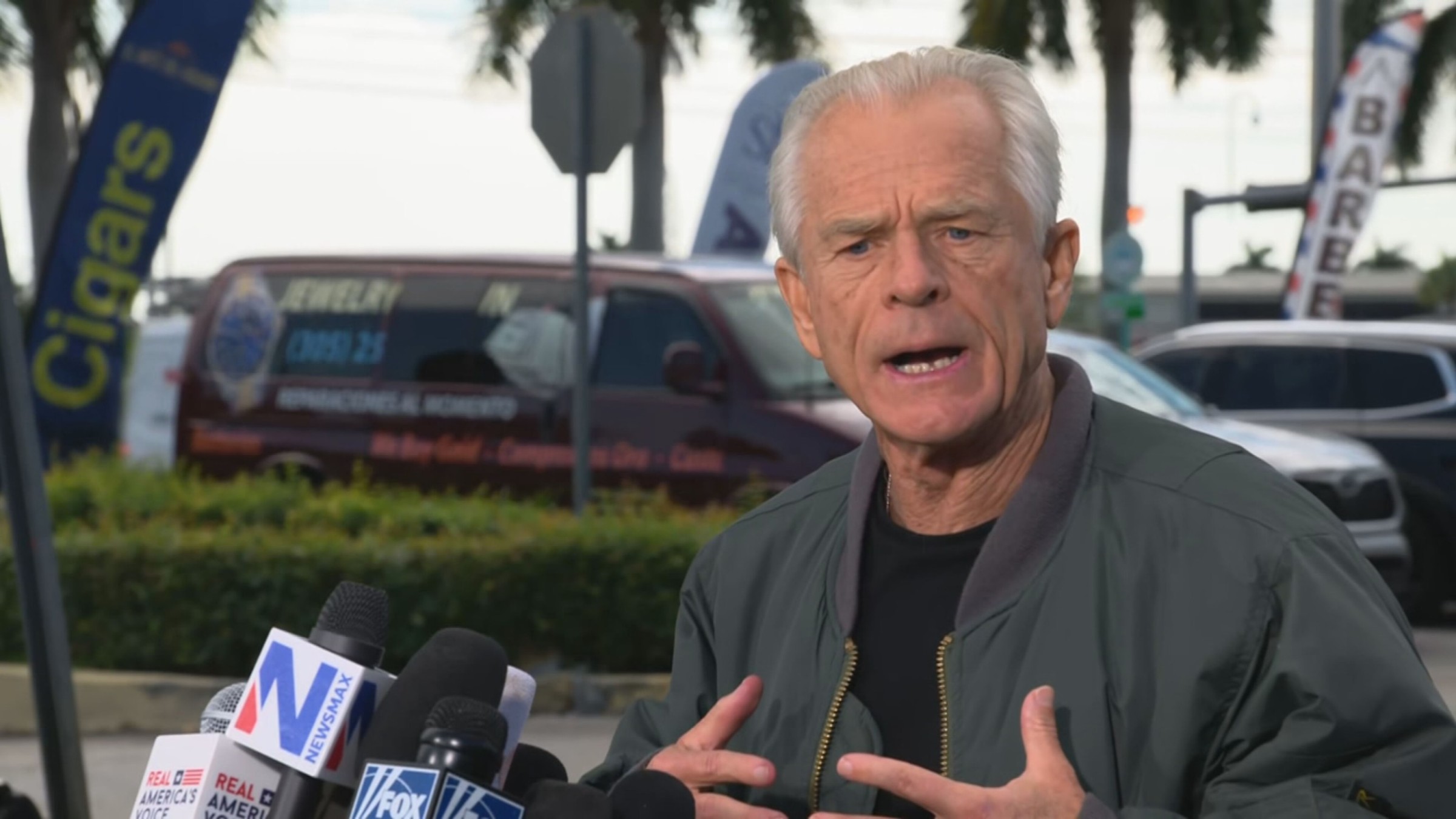 former Trump advisor Peter Navarro walking out of prison